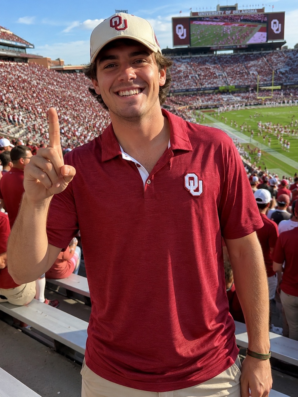 Oklahoma University Red Polo Shirt by Columbia size large
